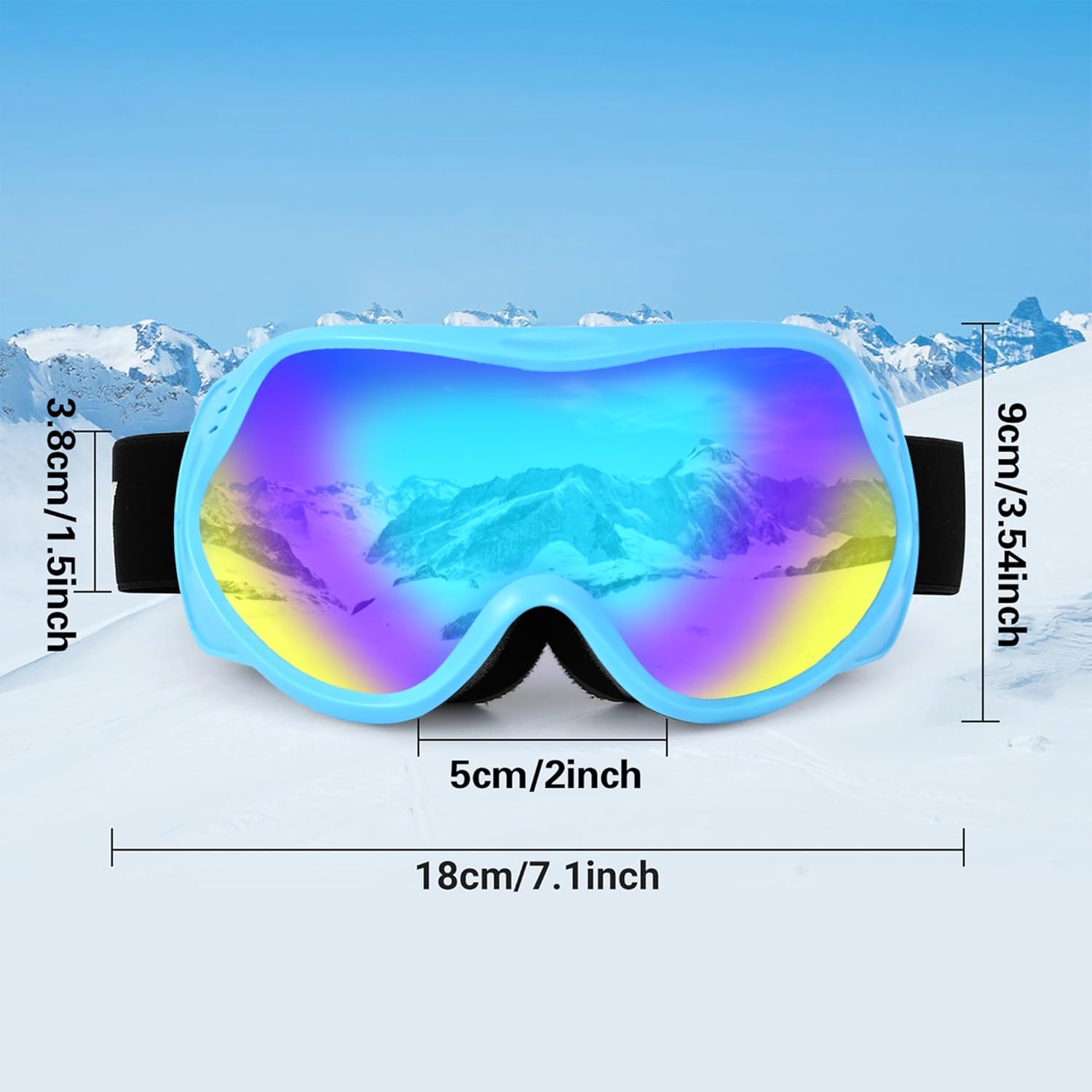 Thumbnail 4 de SPEEDEVE Occhiali da Sci Maschera da Snowboard OTG con protezione UV e anti-nebbia