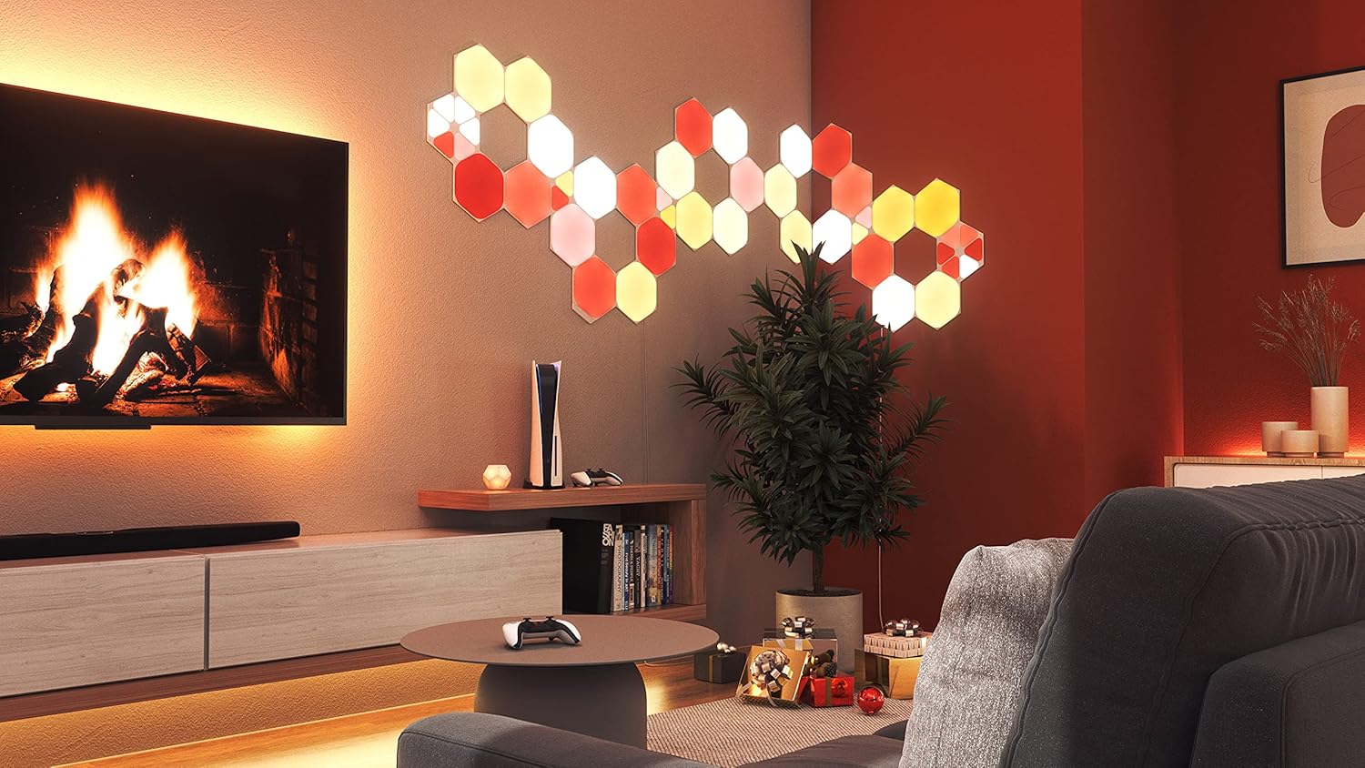 Thumbnail 5 de Nanoleaf Shapes Hexagon Expansion Pack: 3 Esagoni LED Aggiuntivi RGBW per Parete — Espandi la tua Immersione