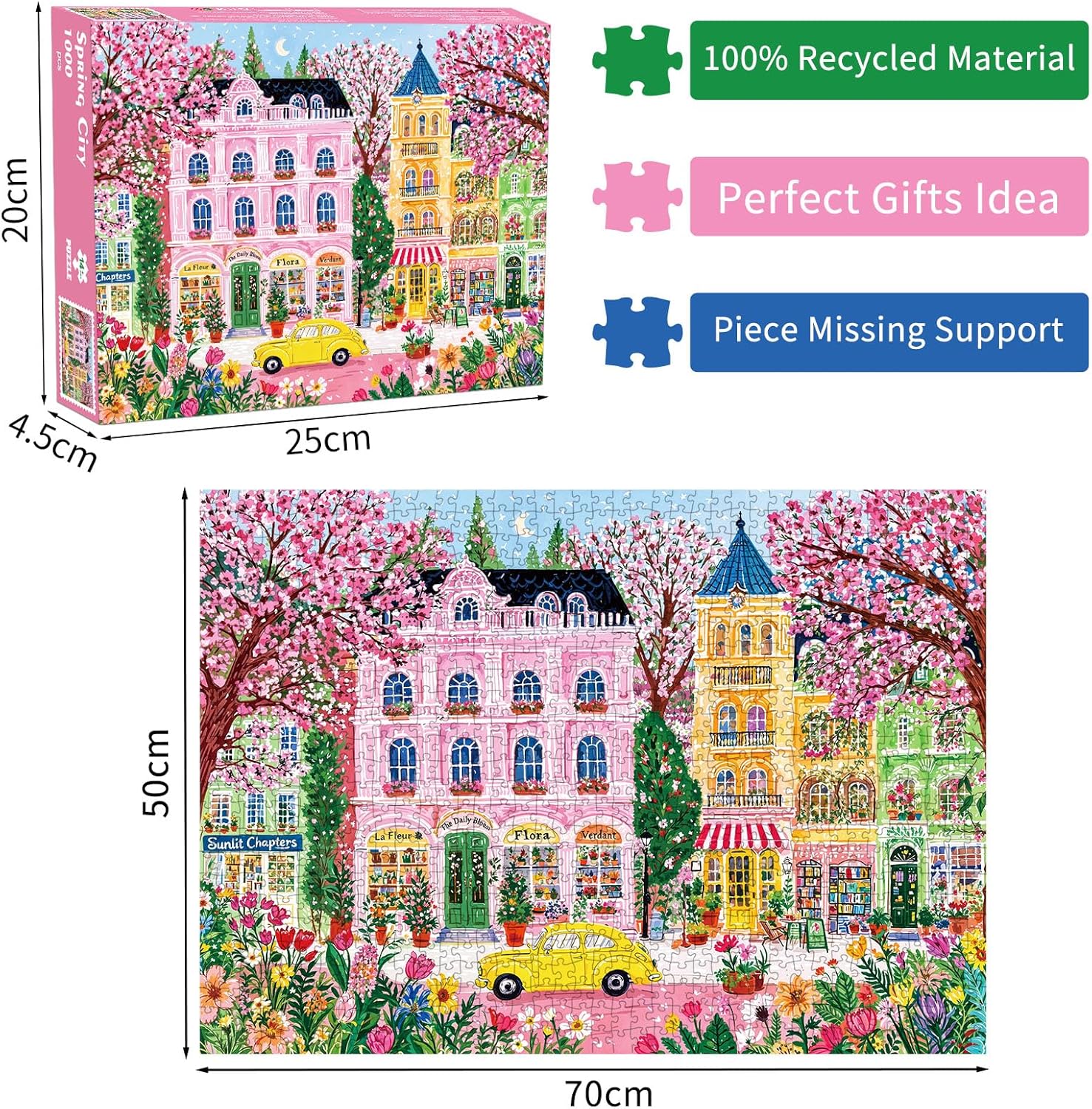 Thumbnail 1 de Spring City Jigsaw Puzzles 1000 Pieces for Adults