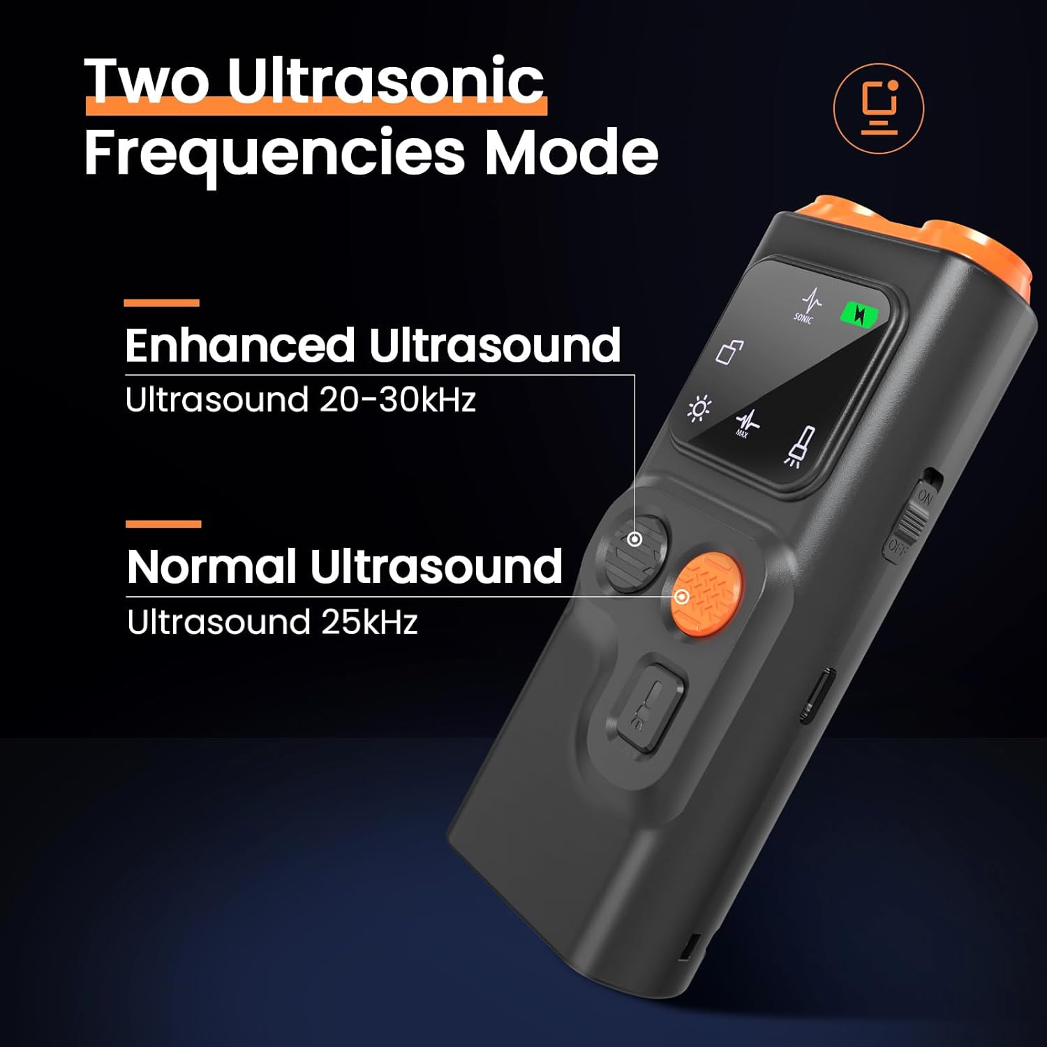 Thumbnail 1 de Anti Barking Device with 4 Modes Ultrasonic Dog Repeller (Handheld, Rechargeable, Type-C)