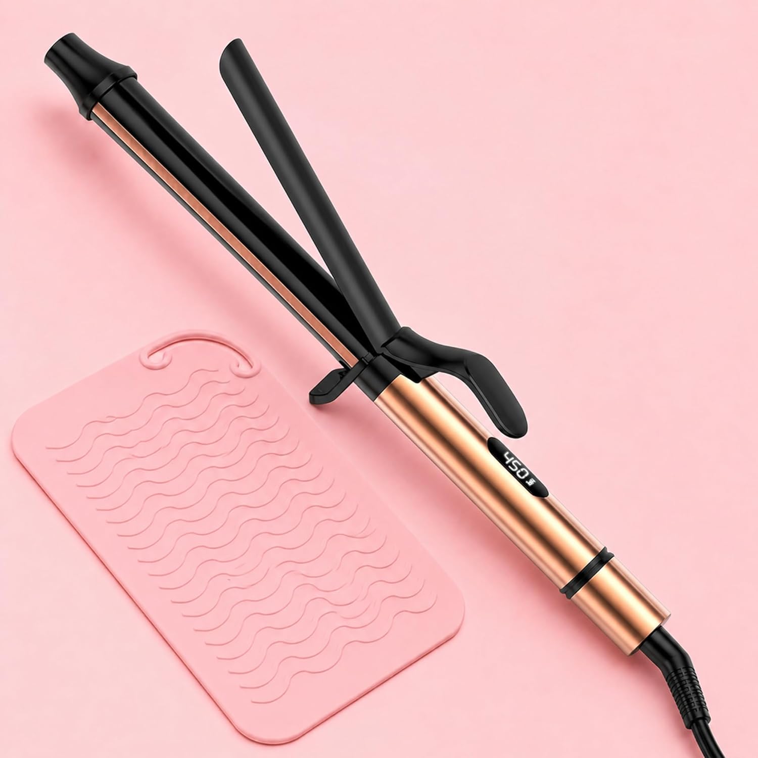 Detalle de MESCOMB 1 Inch Curling Iron for Long Hair with 6.7" Extra Long Barrel