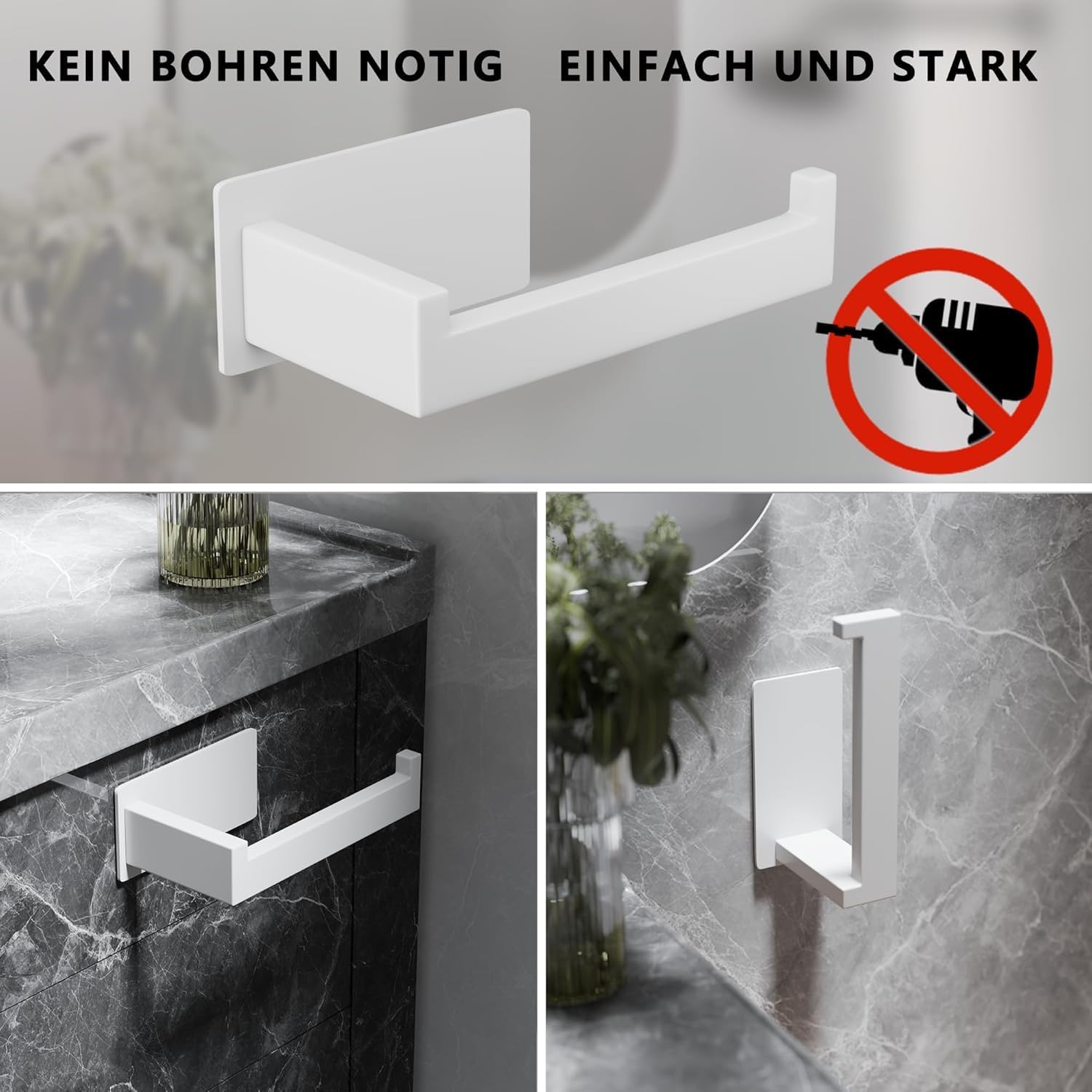 Thumbnail 4 de Aikzik Klopapierhalter ohne Bohren