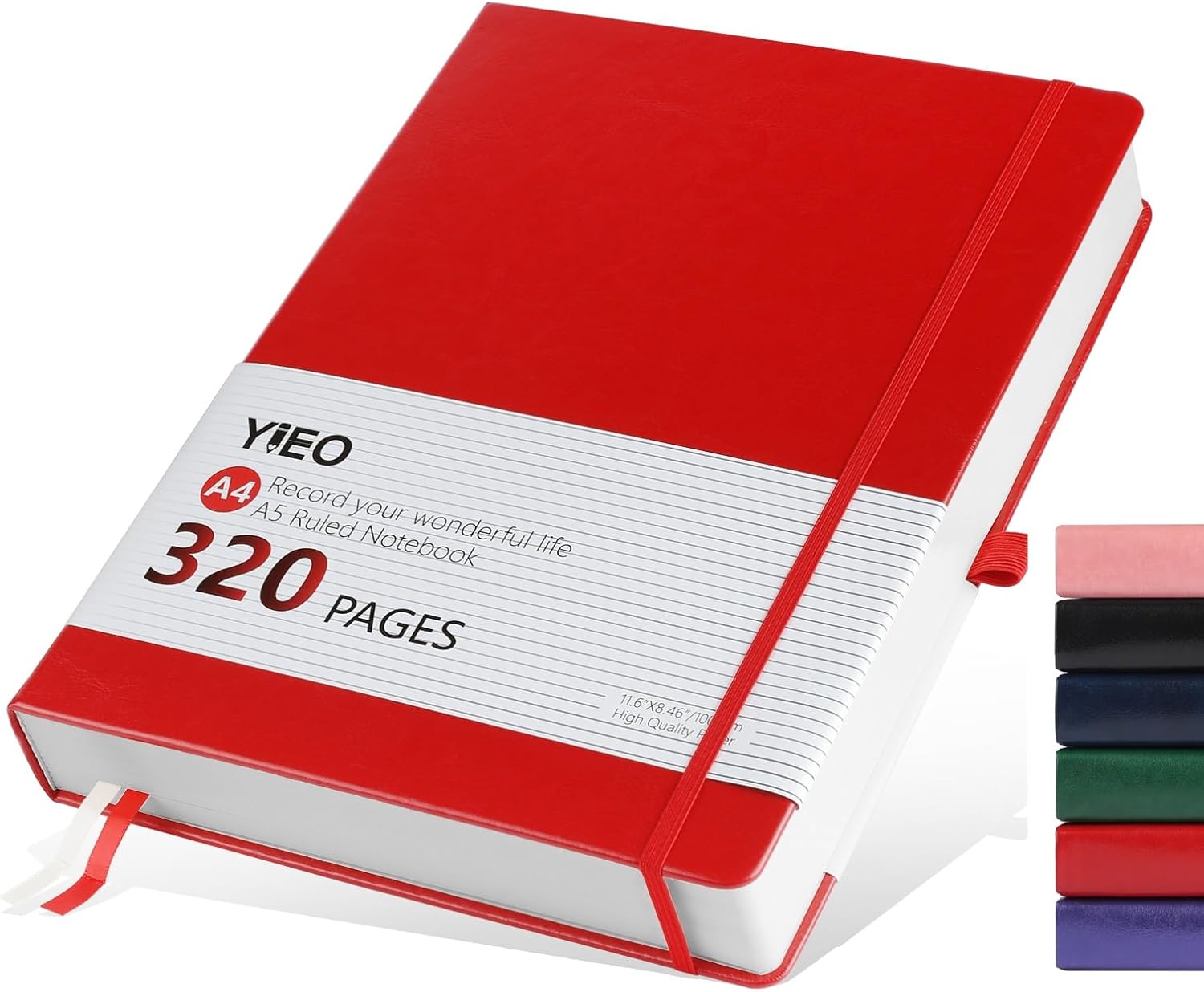 Detalle de A4 Hardcover Notebook 320 Pages, 100 GSM ๐