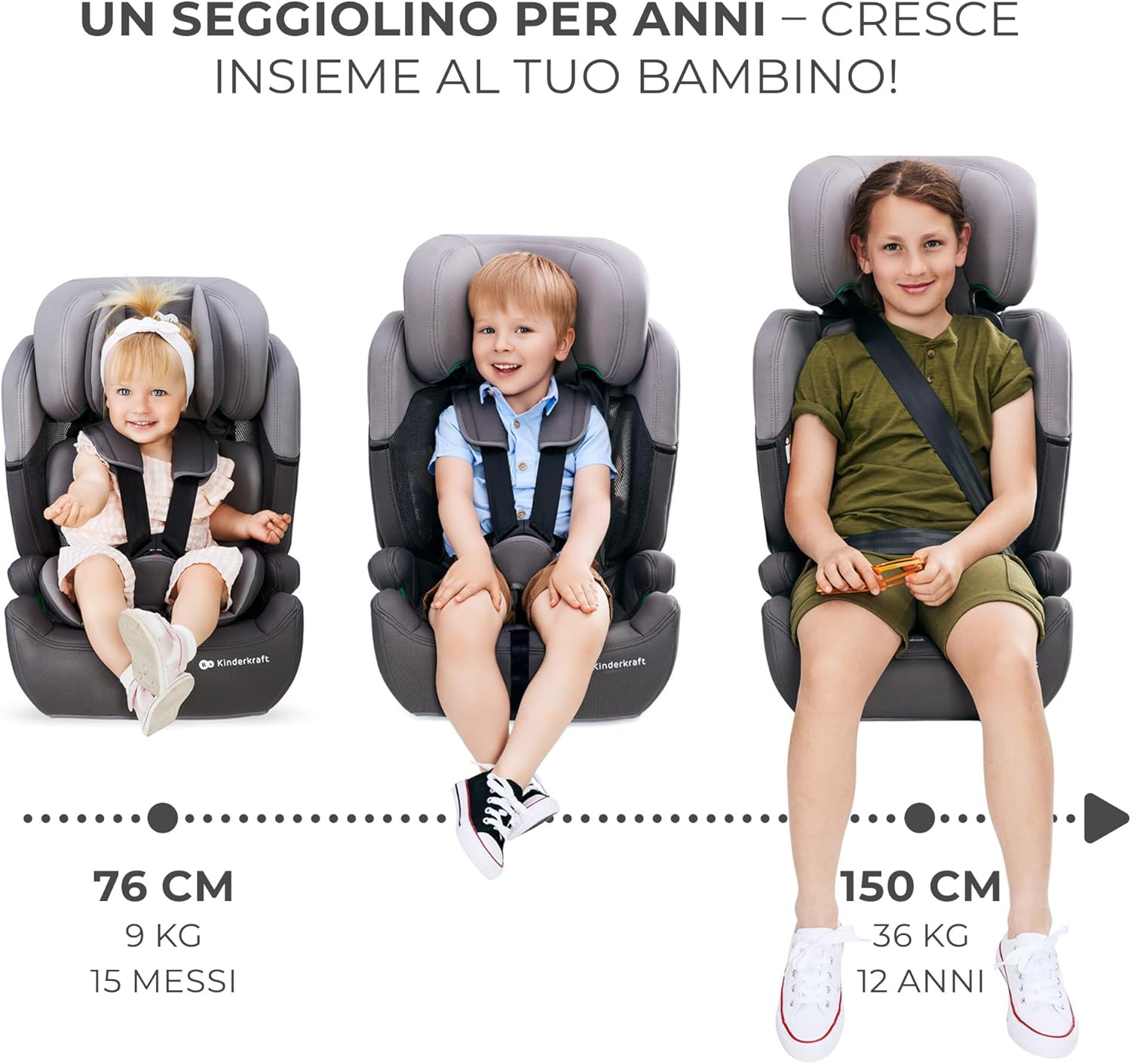 Thumbnail 4 de Kinderkraft COMFORT UP seggiolino 76-150 cm 👶