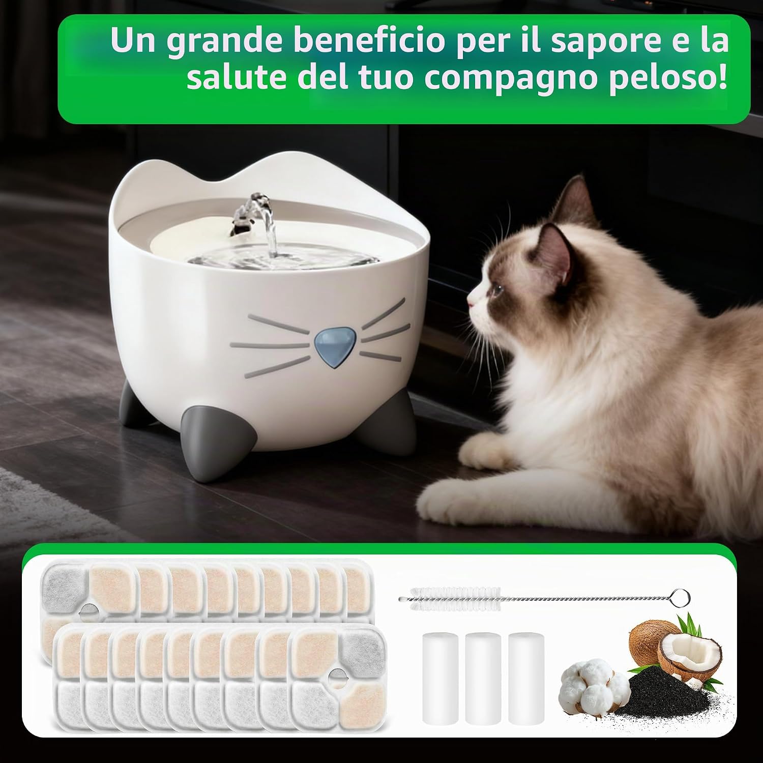 Thumbnail 6 de YeeQo 18 filtri fontanella per Catit Pixi 2,5L
