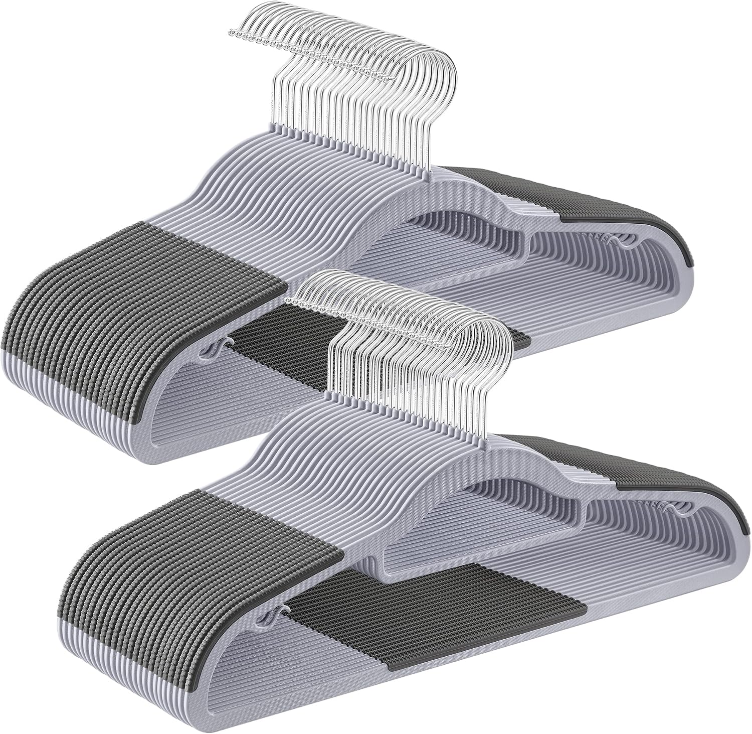 Detalle de SONGMICS CRP20G50 kleerhangers, set van 50, 42 cm, antislip en draaibare haak