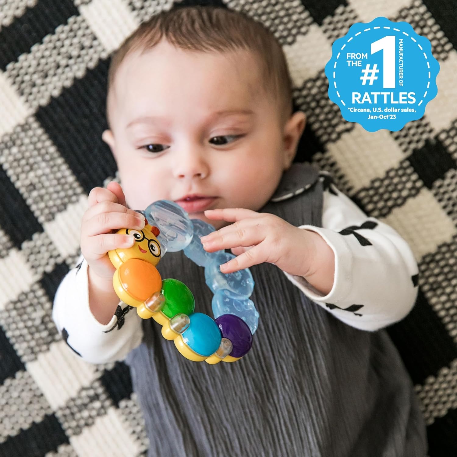 Thumbnail 1 de Baby Einstein Teether-pillar Rattle and Chill water-filled teething aid (10573) for 3 months+