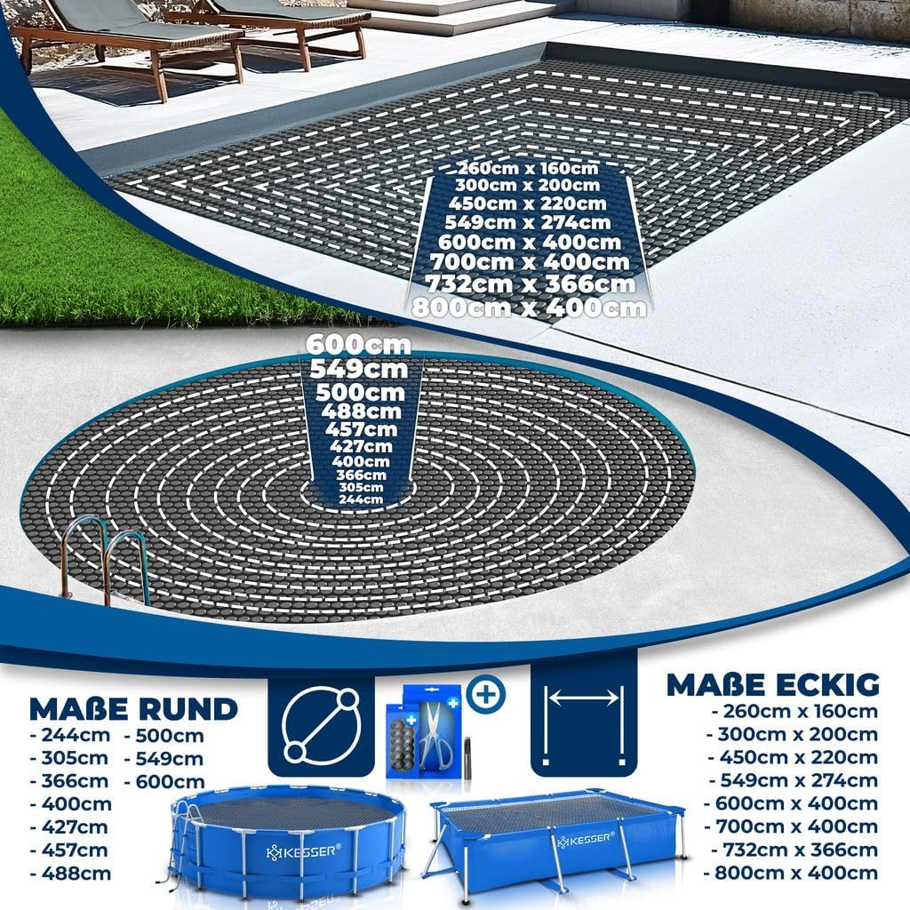 Thumbnail 7 de KESSER® Lona Solar para Piscina Redonda Ø 244cm ☀