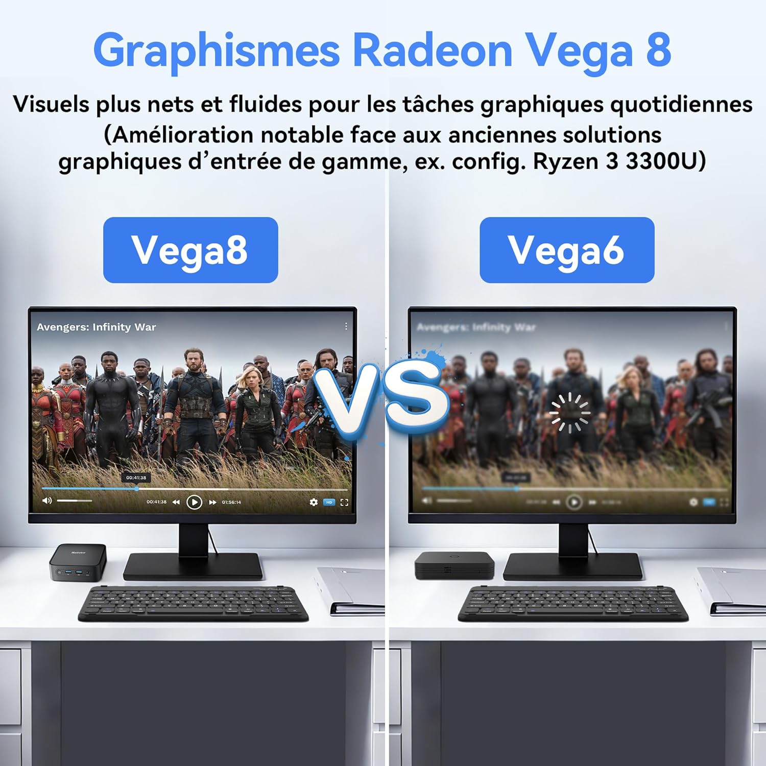 Thumbnail 6 de Blackview MP50: Mini PC Ryzen 5 avec Radeon Vega 8, clavier et souris inclus