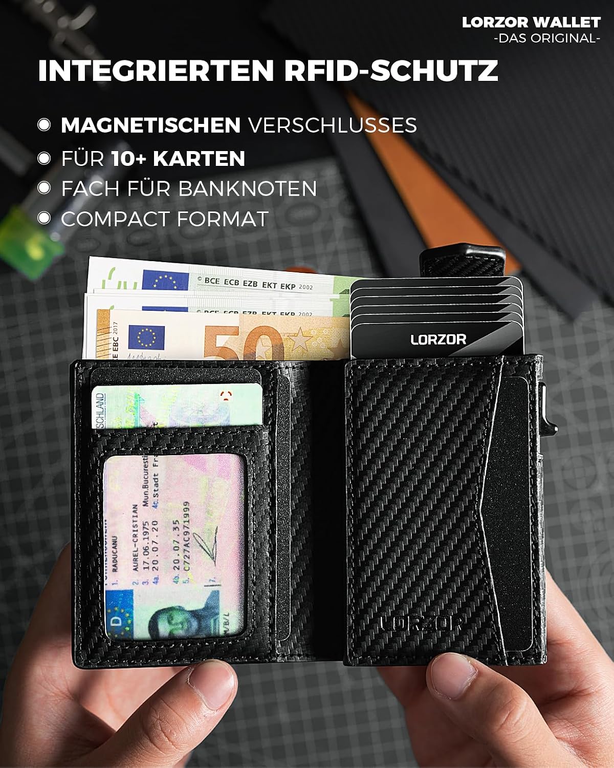 Thumbnail 3 de LORZOR AirTag Wallet Slim Geldbörse