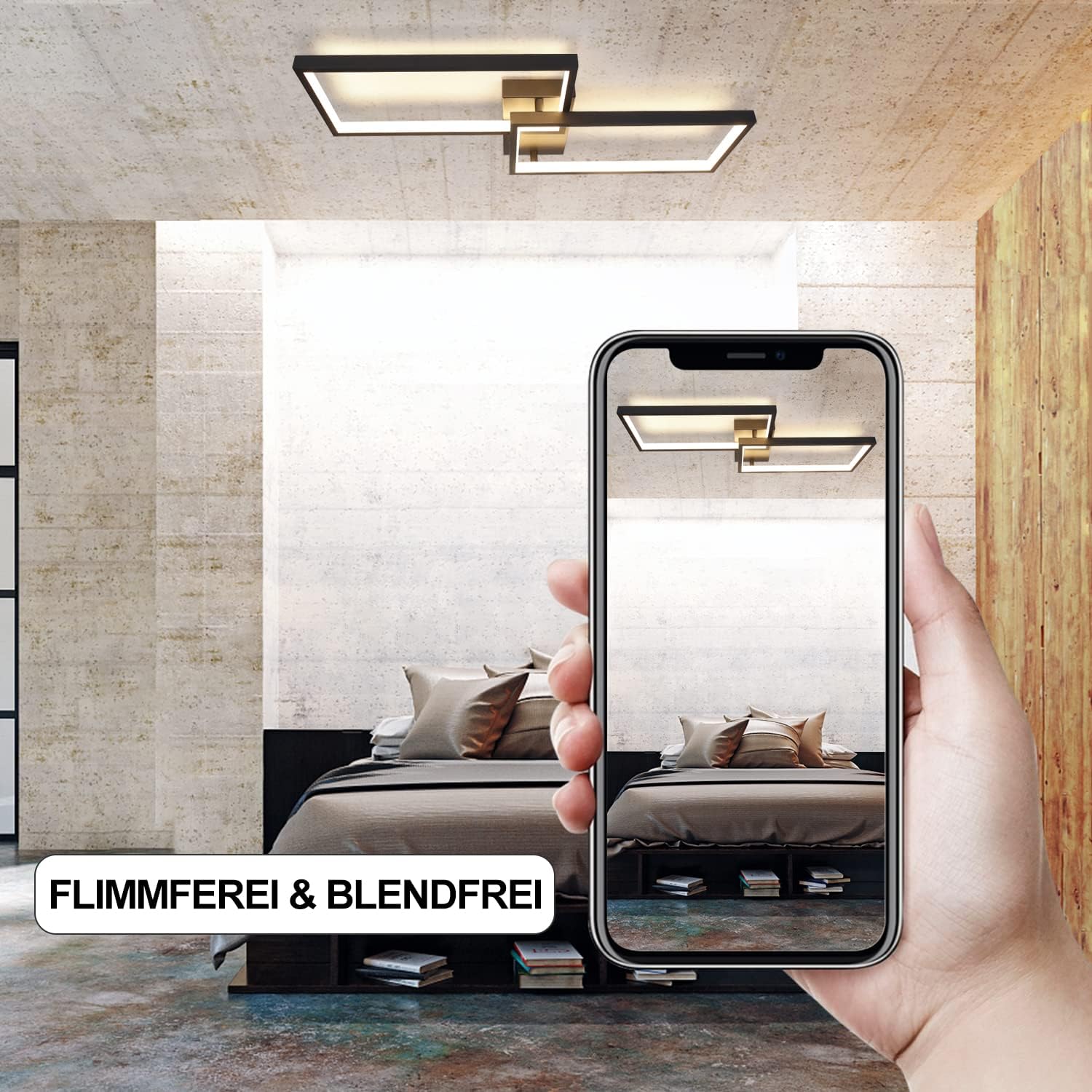 Thumbnail 6 de CBJKTX plafondlamp 60 cm, dimbare ledlamp met afstandsbediening