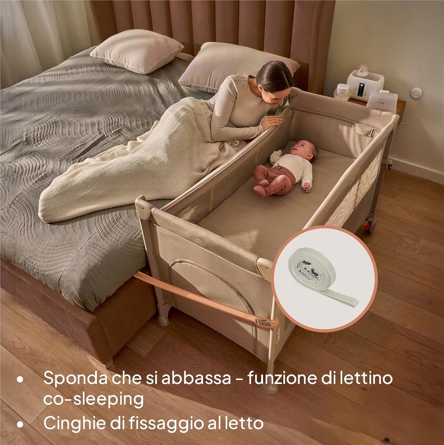 Thumbnail 1 de Lionelo Ellen Lettino da Viaggio 3 in 1: culla Co-Sleeping, lettino da viaggio e box gioco
