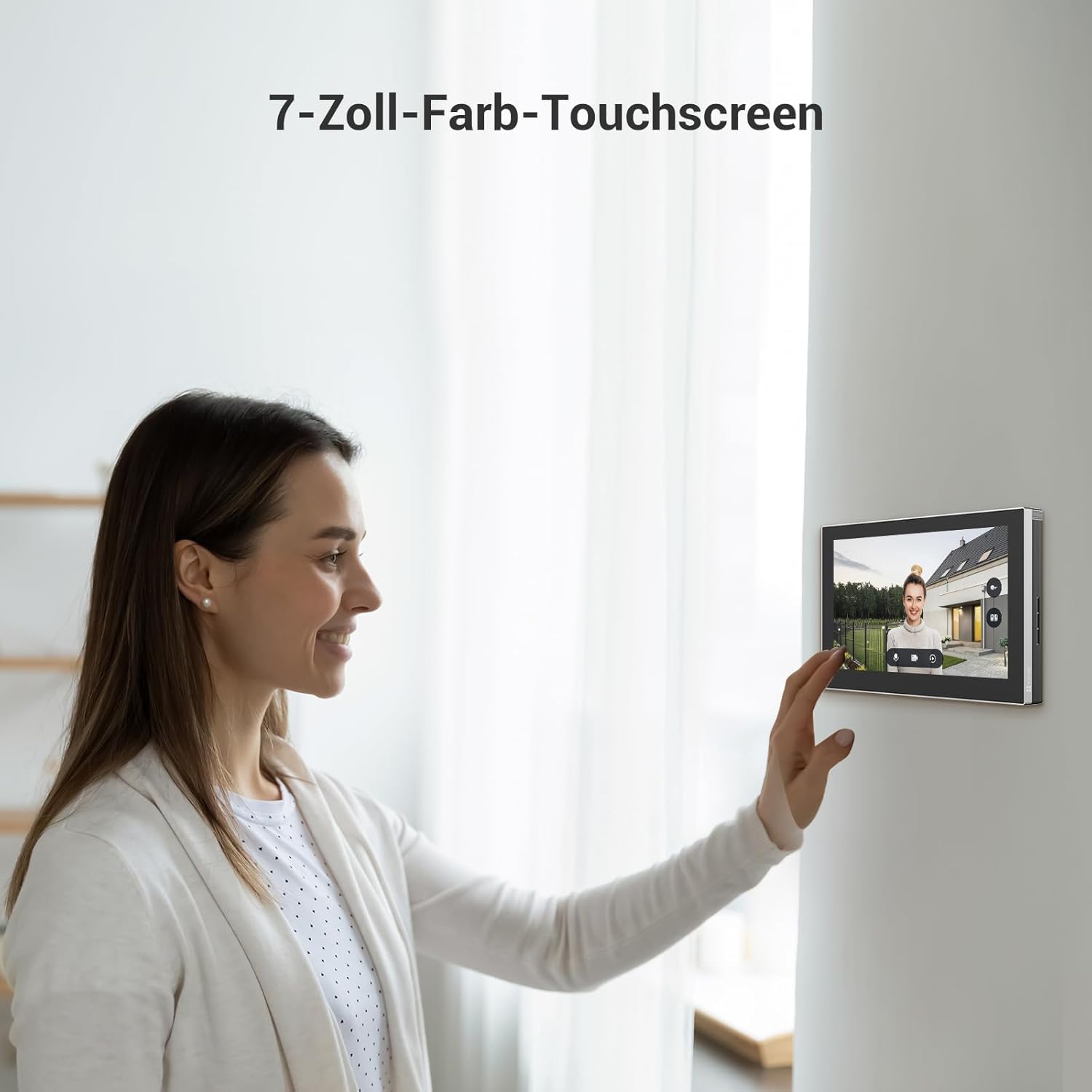 Thumbnail 6 de EZVIZ 2K Video-Türklingel-Set HP7 2-Familien-Kit mit Türsprechanlage, 7-Zoll-Touchmonitoren und KI Personenerkennung