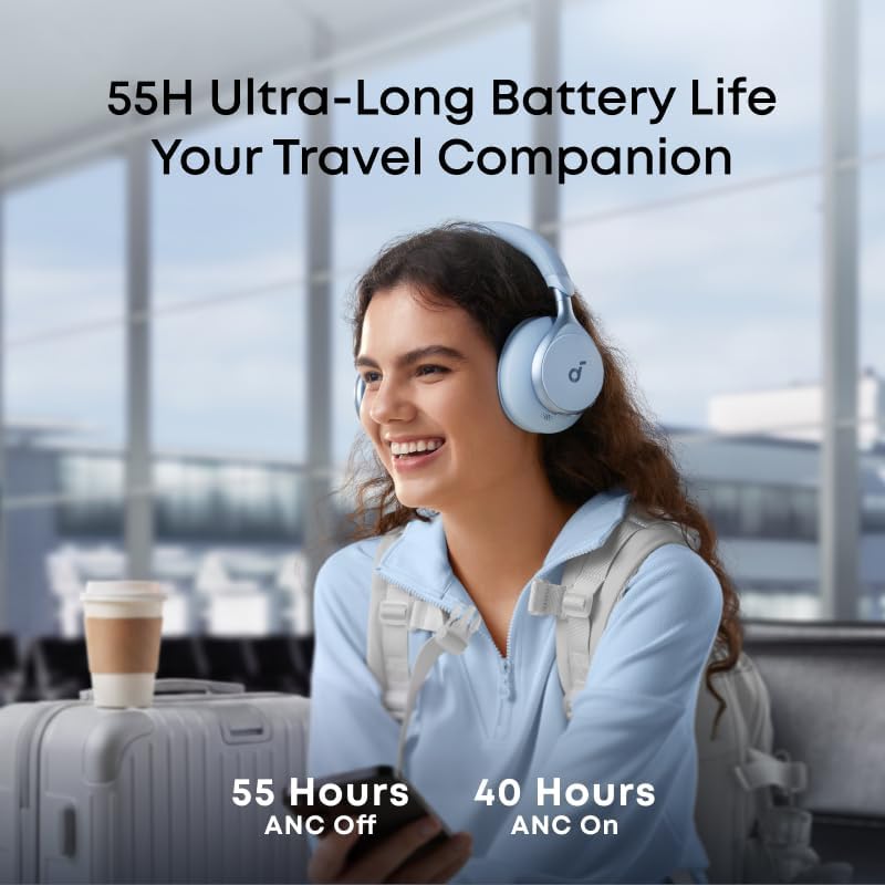 Detalle 1 de Soundcore A3035 Space One Over-Ear ANC Headphones, LDAC and 40-Hour Playtime
