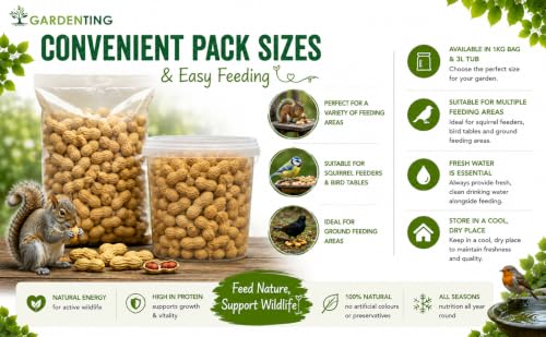 Thumbnail 4 de Garden Ting Premium Peanuts In Shell Monkey Nuts 3L Tub
