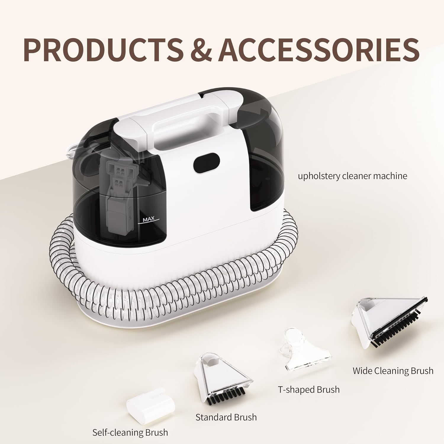 Detalle 2 de PUREBEAR 1 Handheld Carpet Cleaner, Dual Tanks and 18 kPa Suction