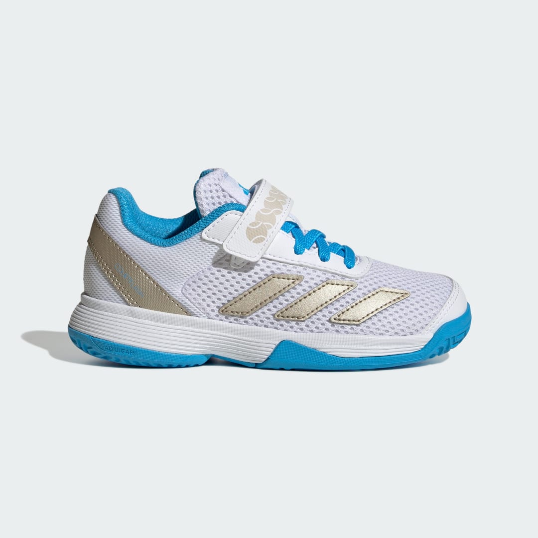 Detalle de Adidas Courtflash Hook-and-Loop Tennis (Niños) – zapatilla de diario con cierre Velcro