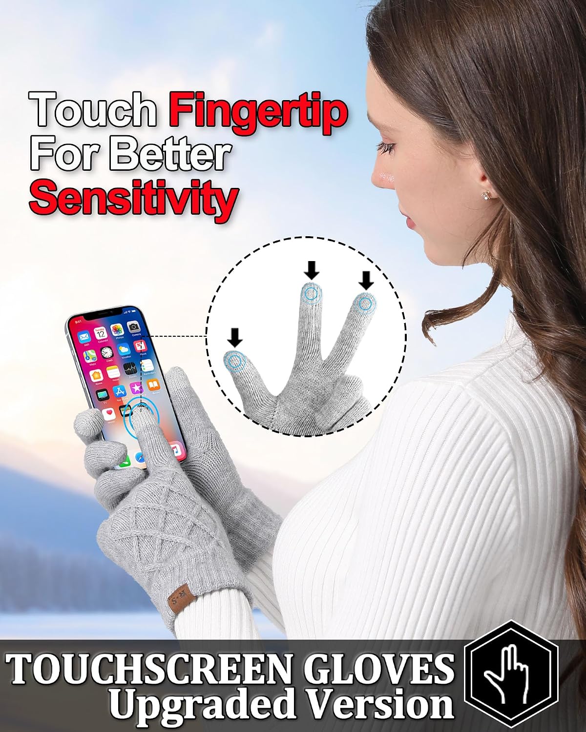 Thumbnail 1 de REACH STAR 2 Pairs Touchscreen Gloves