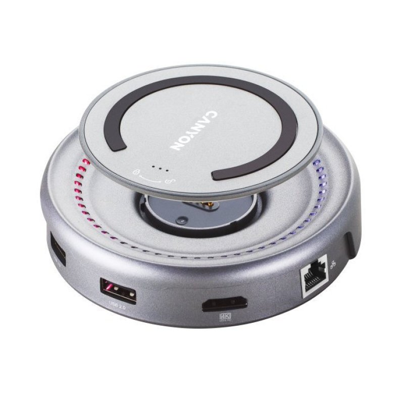 Thumbnail 1 de Canyon Docking Station USB-C 6 en 1 con Cargador Inalámbrico Qi