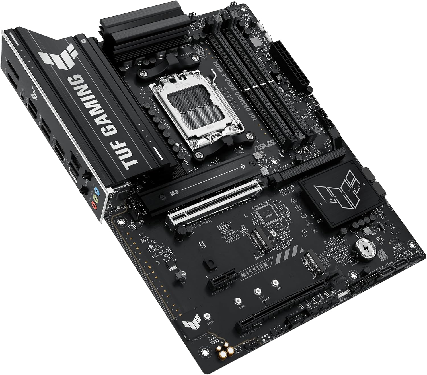 Detalle de ASUS TUF Gaming B850-E Mainboard für AMD AM5 (Sockel AM5, Ryzen 9000) mit WiFi 6E, PCIe 5.0 und M.2