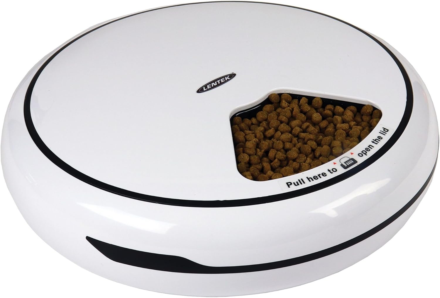 Detalle de Lentek Automatic Pet Feeder: 5-Bowl Wet & Dry Food Dispenser with Timed Meals and App Control