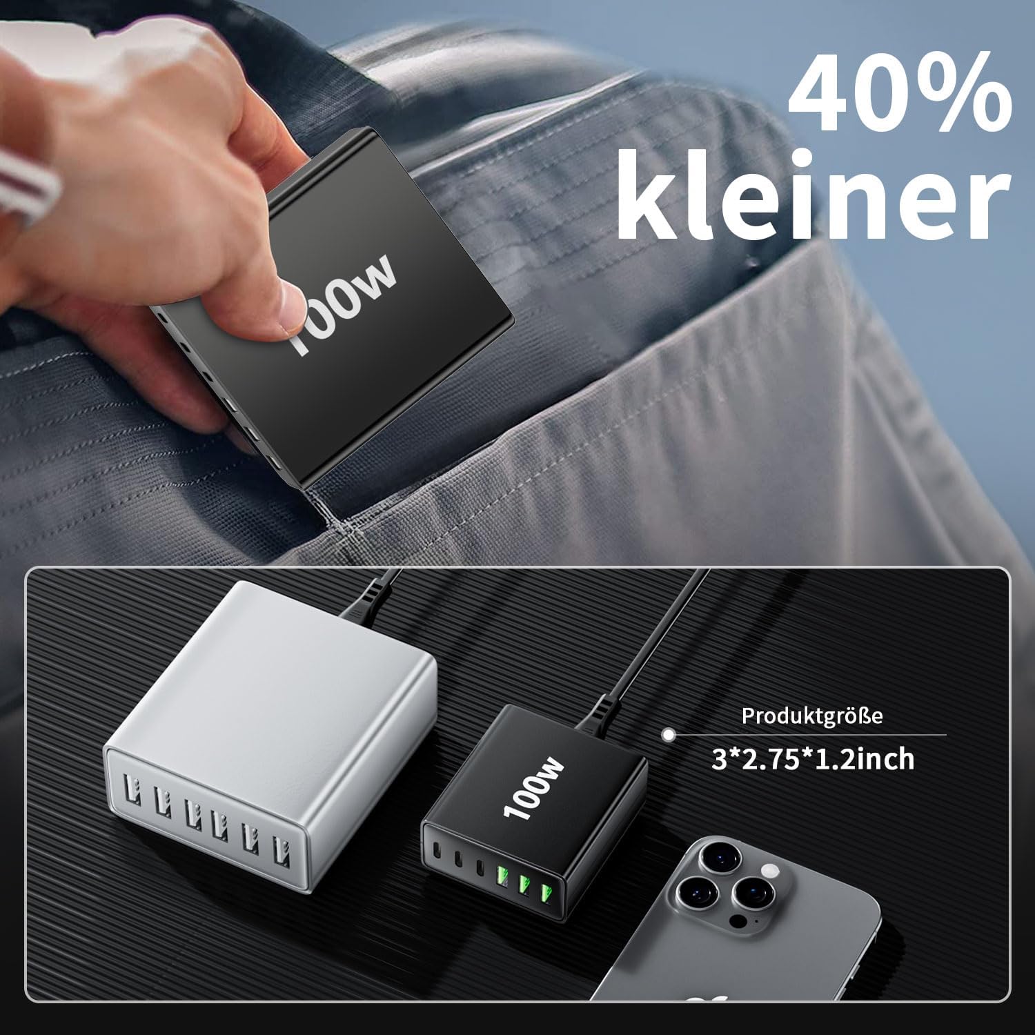 Thumbnail 6 de HSSNS USB C Ladegerät Mehrfach 100W 6-Port