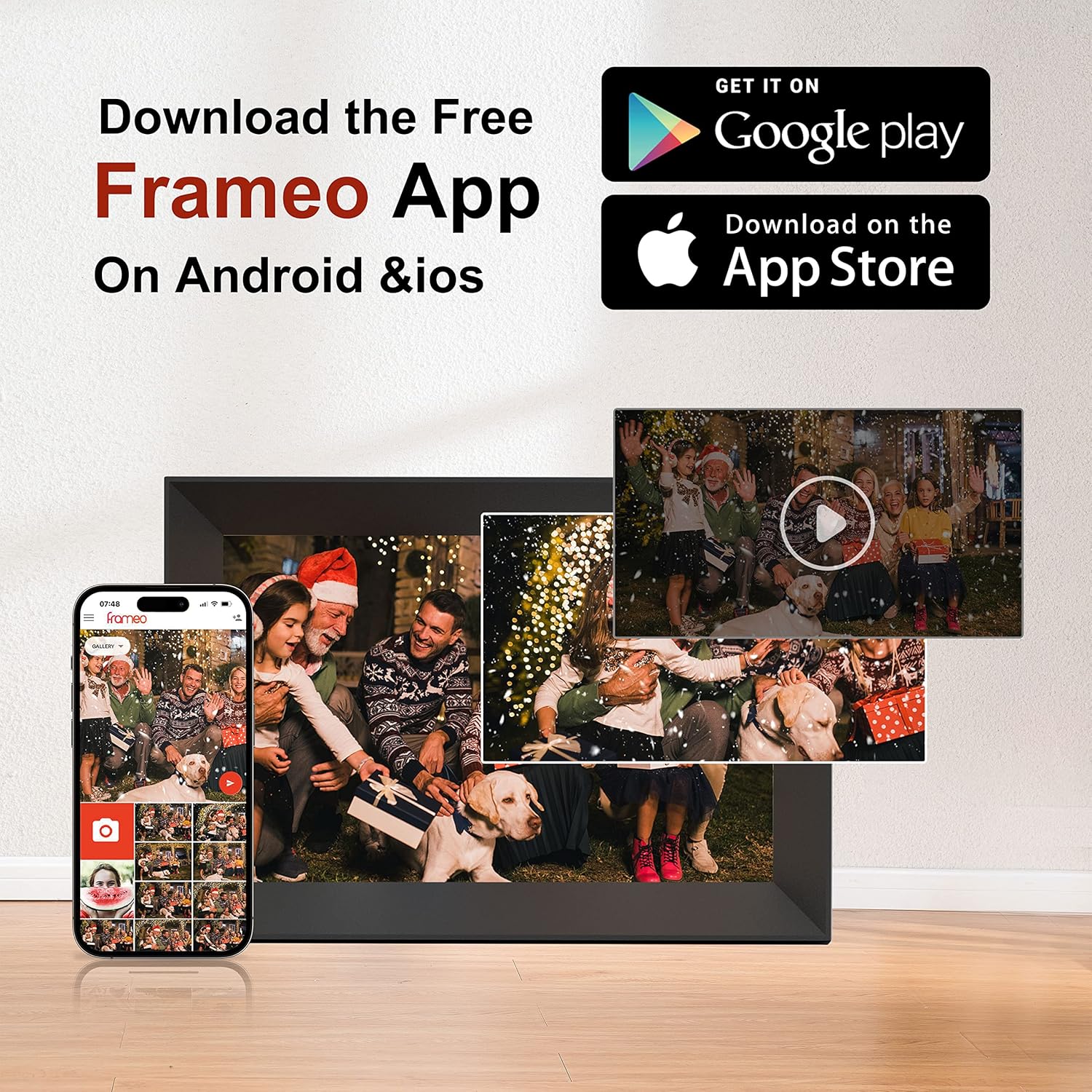 Thumbnail 1 de Frameo 10.1 inch WiFi Digital Photo Frame with HD IPS Touch Screen and 32GB memory