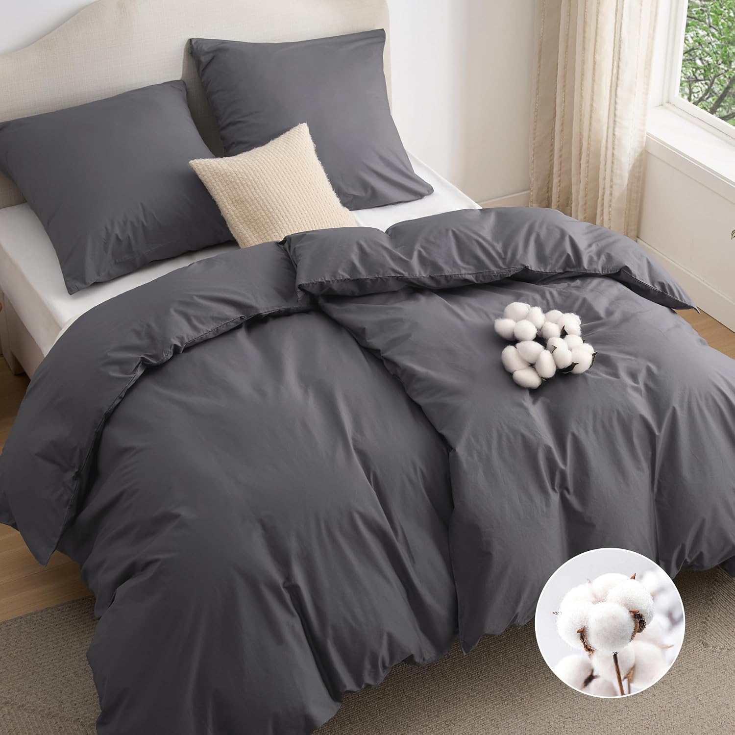 BEDSURE Bettwäsche 135x200 Baumwolle 4-teilig