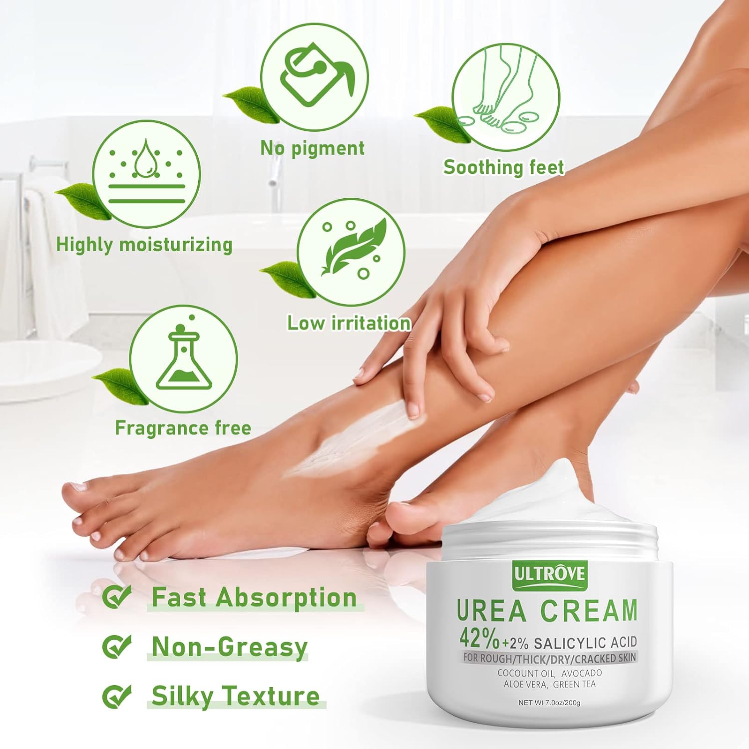 Detalle 2 de Urea Creme 42% mit 2% Salicylsäure 200 g 🦶