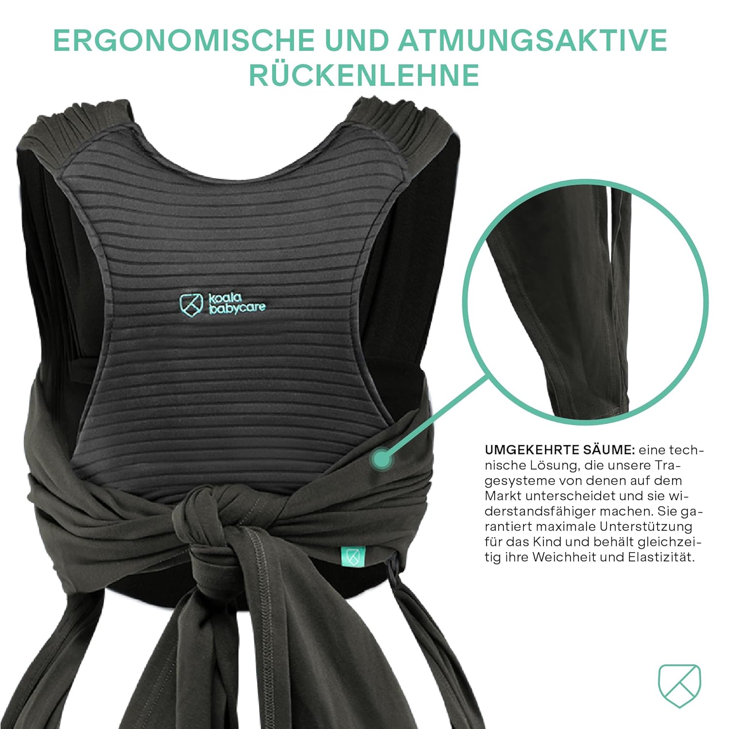 Detalle 2 de Koala Babycare Babytragetuch 2.0 – Einfach anzuziehen, verstellbar und bis 15 kg geeignet