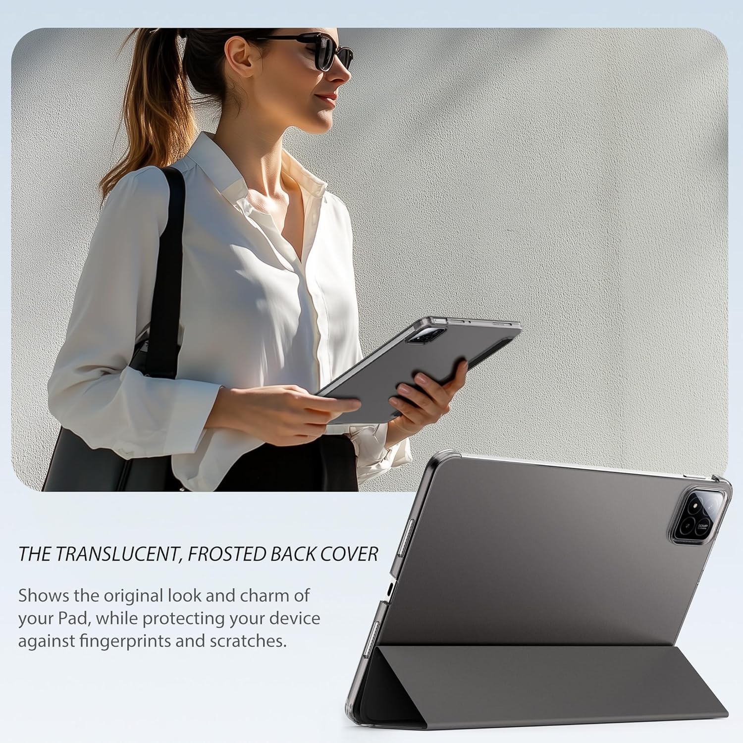 Thumbnail 6 de EasyAcc Hülle für Xiaomi Pad 7/ Pad 8/ Pad 7 Pro/Pad 8 Pro 11.2 Zoll – Ultra Dünn, transluzente Rückseite, Schwarz
