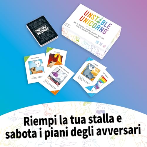 Detalle de Asmodee – UNSTABLE UNICORNS – Carte da Gioco Strategico (Editione italiana)