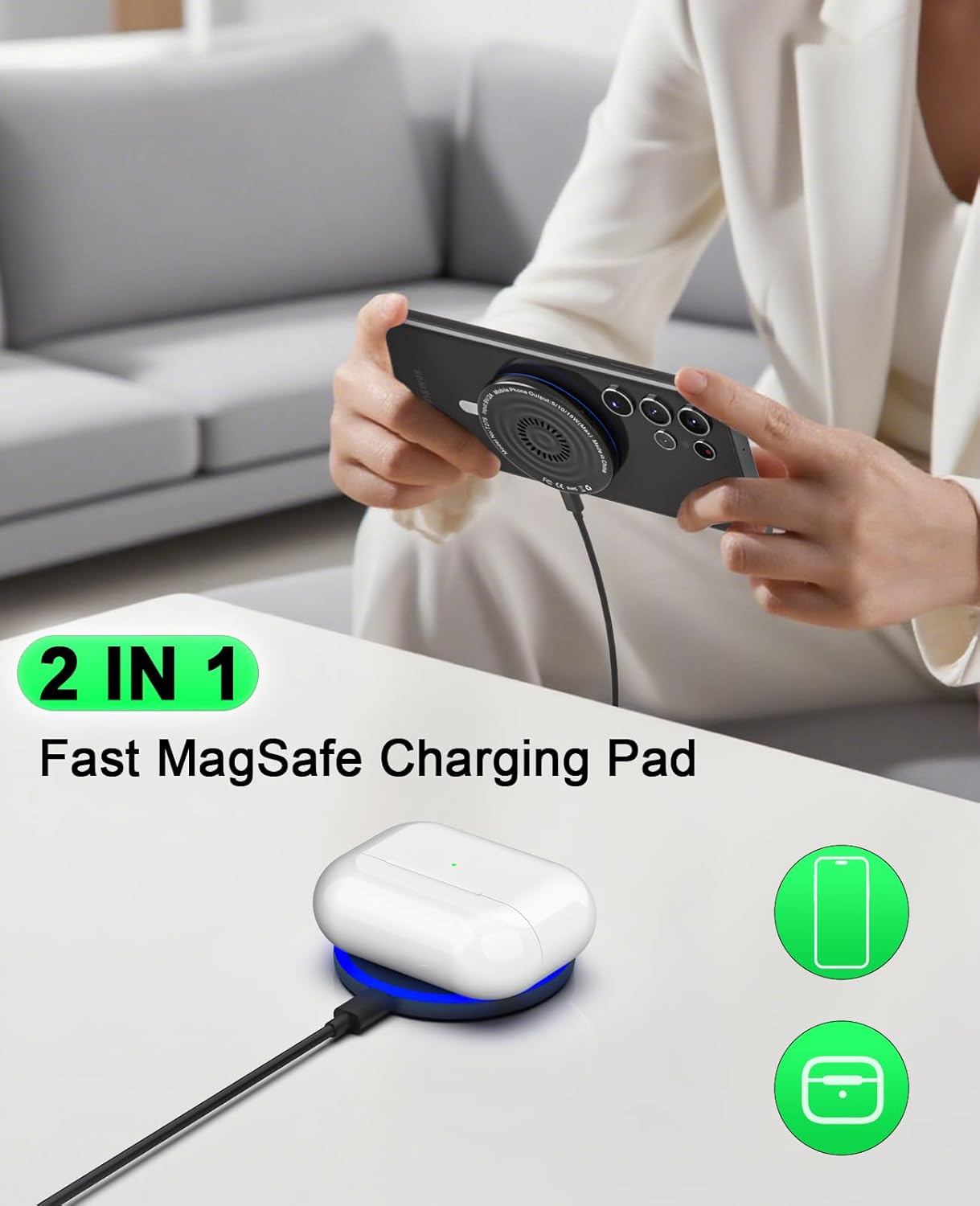 Thumbnail 5 de Wireless Charger 2Pack 15W Magnetic Pad