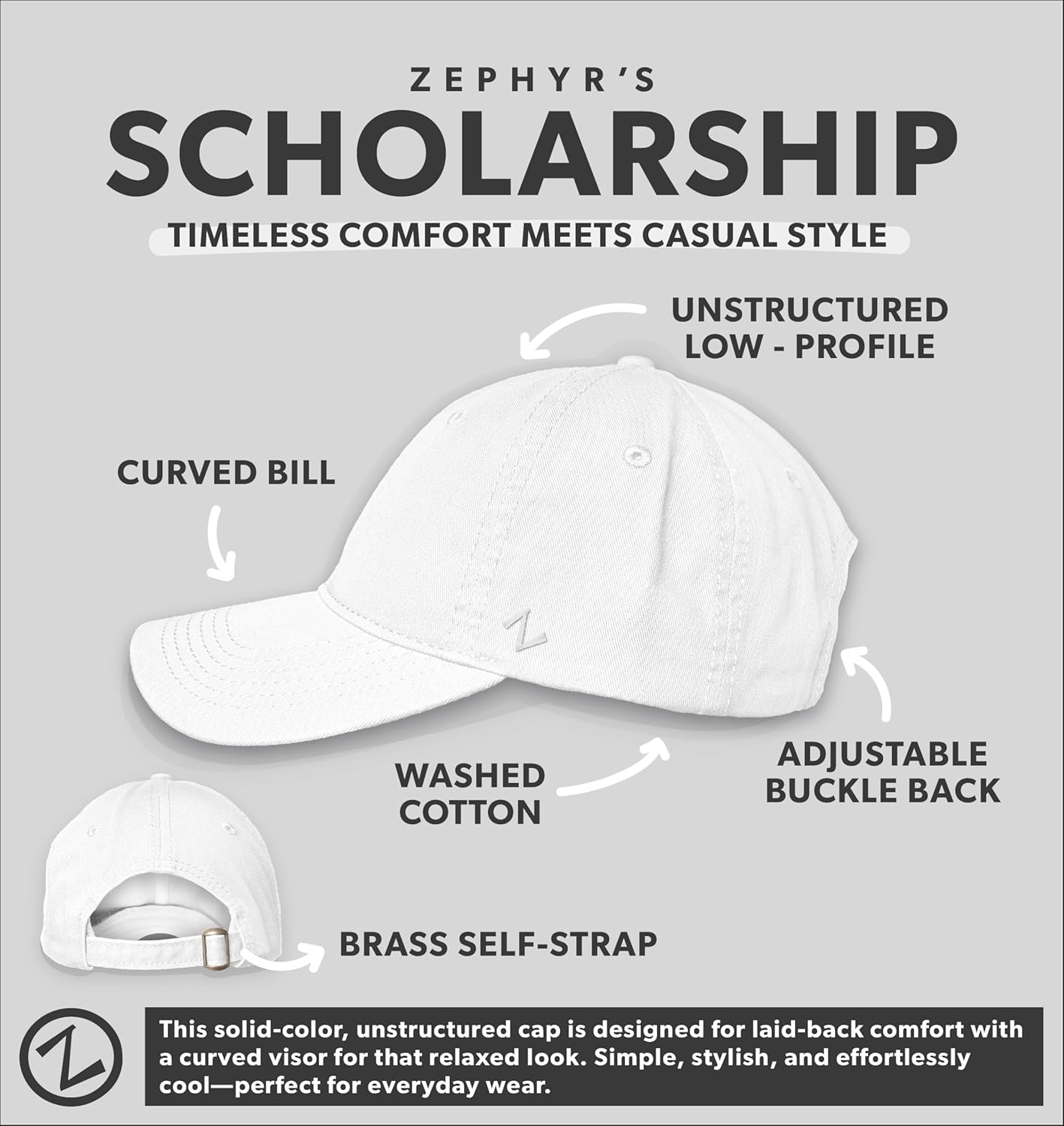 Thumbnail 6 de ZHATS NCAA Men’s Adjustable Scholarship Hat (White) – Arizona Wildcats