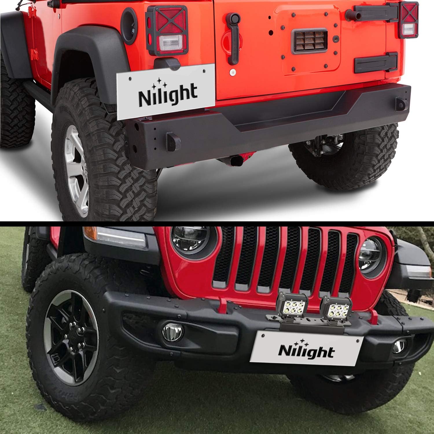 Detalle 2 de Nilight 90044B Universal License Plate Mount 1️⃣