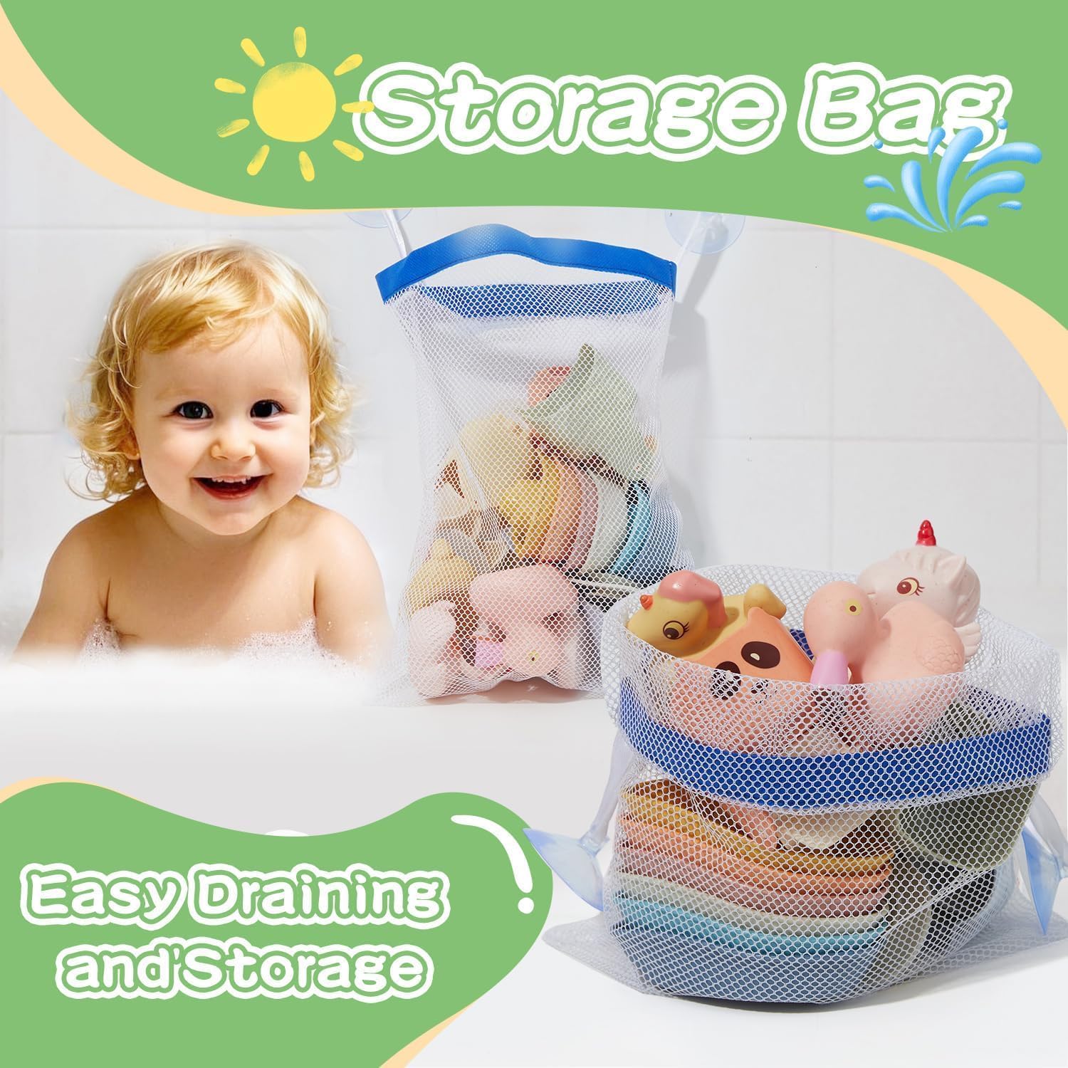Thumbnail 5 de Baby Bath Toys for 1–4 Years: 15‑Piece Mold‑Free Set for Safe Water Play