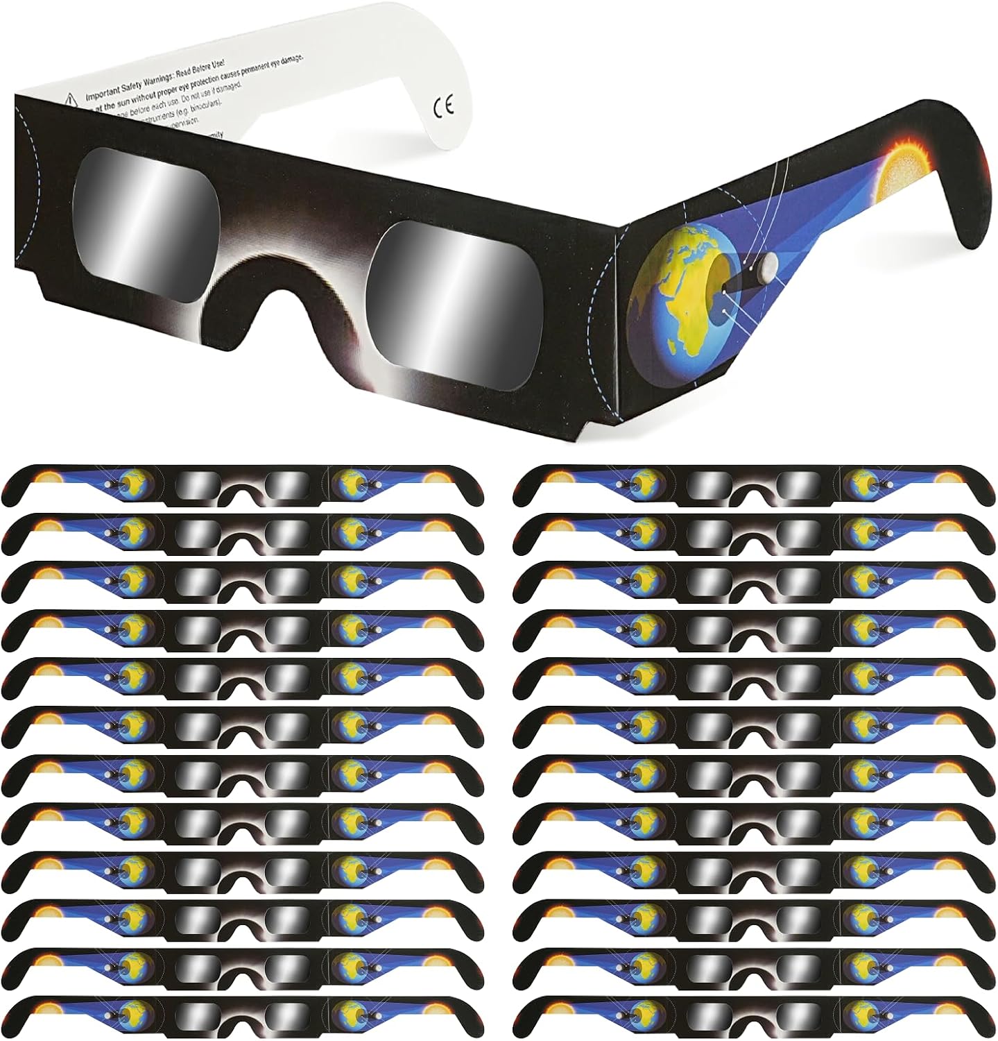 Thumbnail 6 de QIWEI Gafas para eclipse solar QW-SOZ4 (pack de 4), certificadas EN ISO 12312-2
