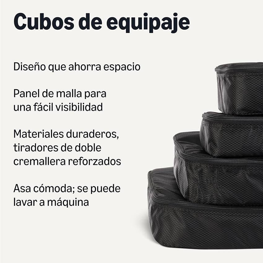 Thumbnail 6 de Amazon Essentials Juego de 4 cubos medianos para viaje