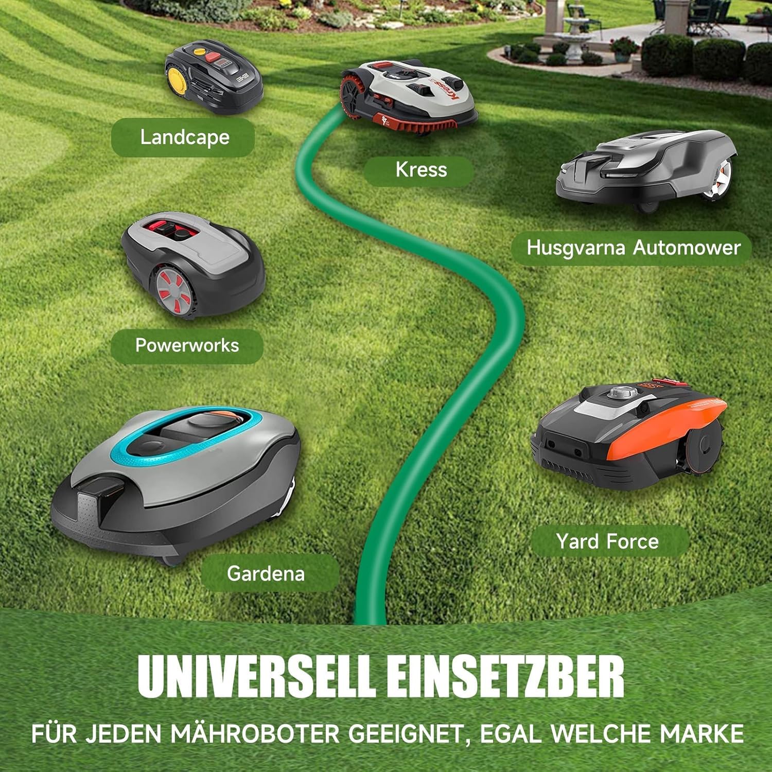 Thumbnail 6 de HAUSPROFI 150 m Begrenzungskabel Set für Mähroboter inkl. 450 Erdspießen & 15 Verbindern (Ø 2,7 mm)