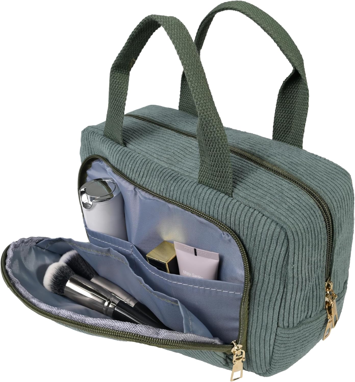 Detalle 2 de Funtlend Kulturtasche Damen Cord Kosmetiktasche