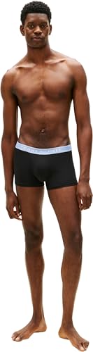 Thumbnail 4 de Tommy Hilfiger Calzoncillos bóxer Pack de 3 para hombre Trunks de algodón elástico, XL (Negro BRK BLU/Trra Rd/Arm Grn)