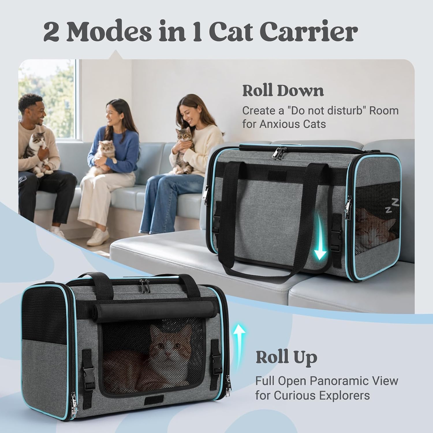 Detalle 2 de rabbitgoo Soft Cat Carrier, 17-inch