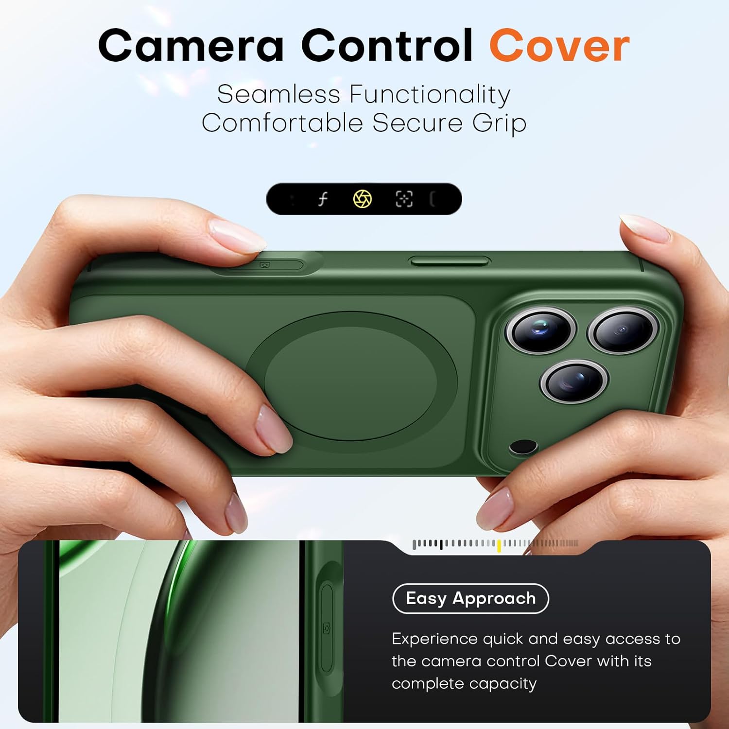 Thumbnail 1 de TAURI Magnetic Case for iPhone 17 Pro Max with Full Camera Protection and MagSafe (Green)
