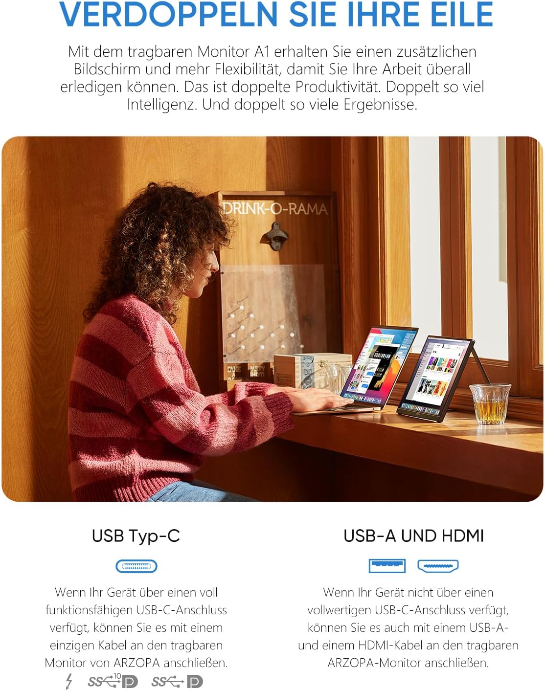 Thumbnail 1 de ARZOPA A1 Tragbarer Monitor 15,6"