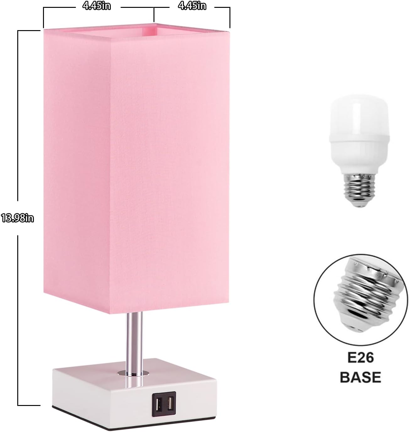 Detalle 2 de Touch Table Lamp with USB-A and USB-C Ports