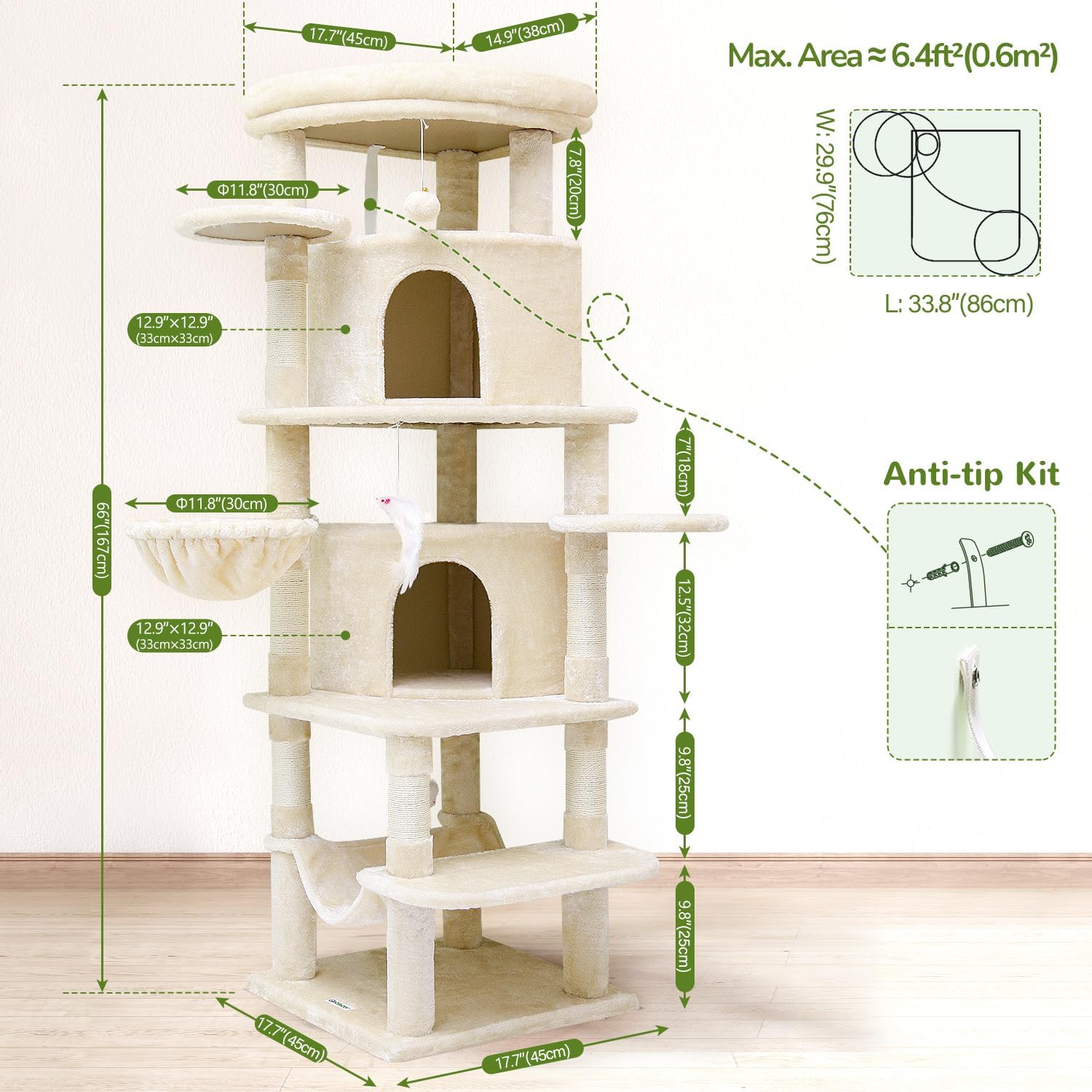 Thumbnail 5 de Globlazer cat tree, 66 inches