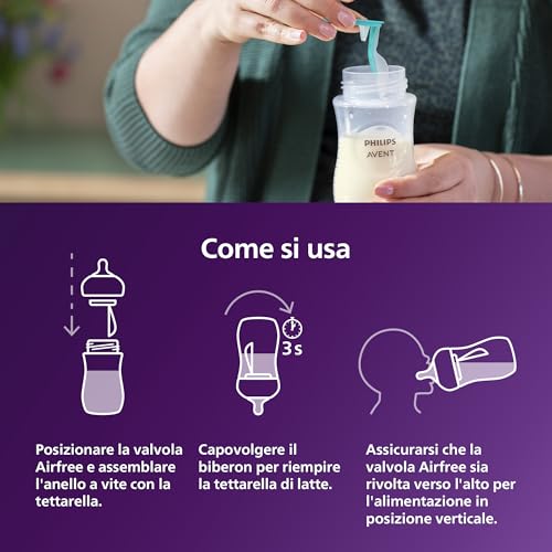 Thumbnail 7 de Philips Avent SCY673/01 biberon Natural Response da 260 ml con valvola Airfree