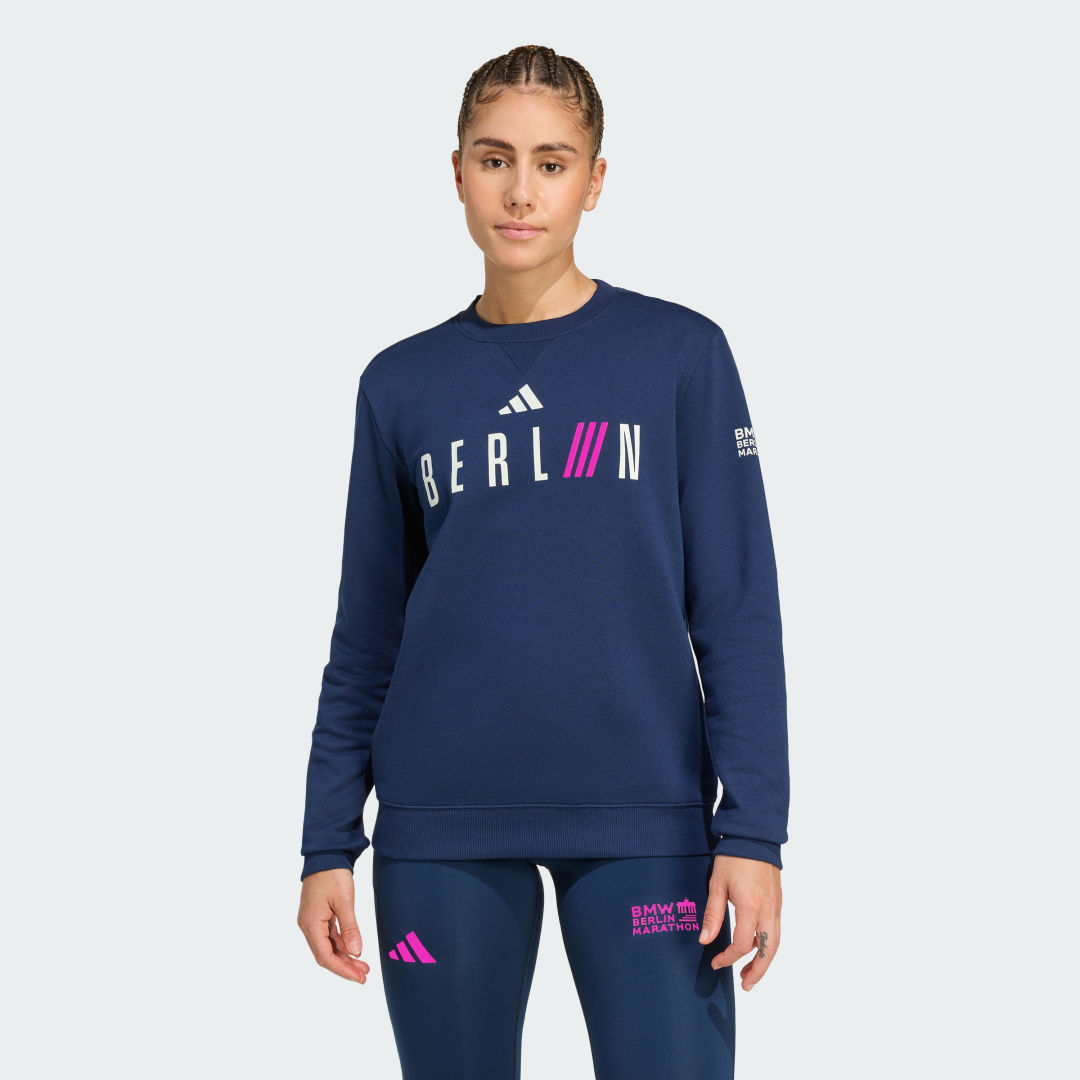 Detalle de Adidas Sudadera BMW Berlin Marathon 2025 azul