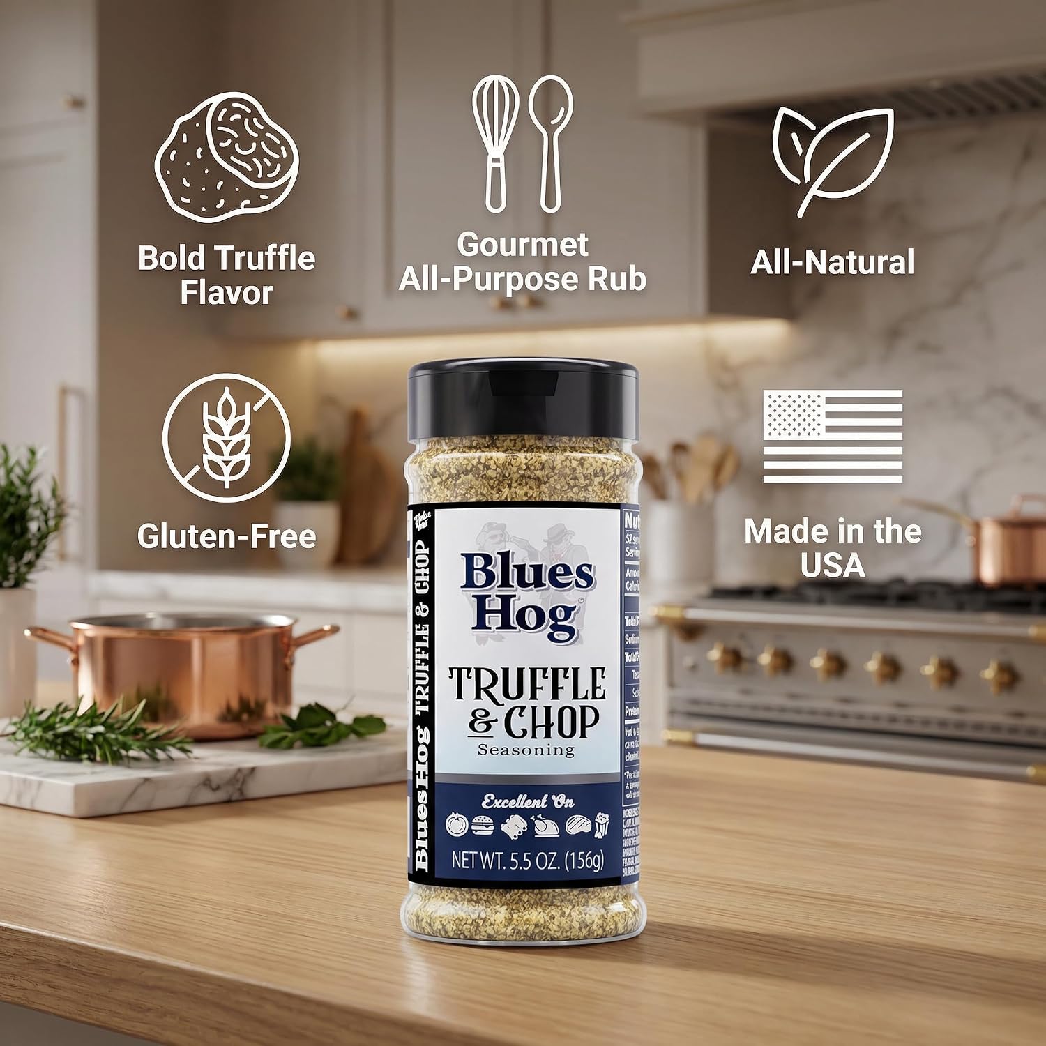Detalle 1 de Blues Hog Truffle & Chop Seasoning, 2-Pack, 5.5 oz Shaker Bottles