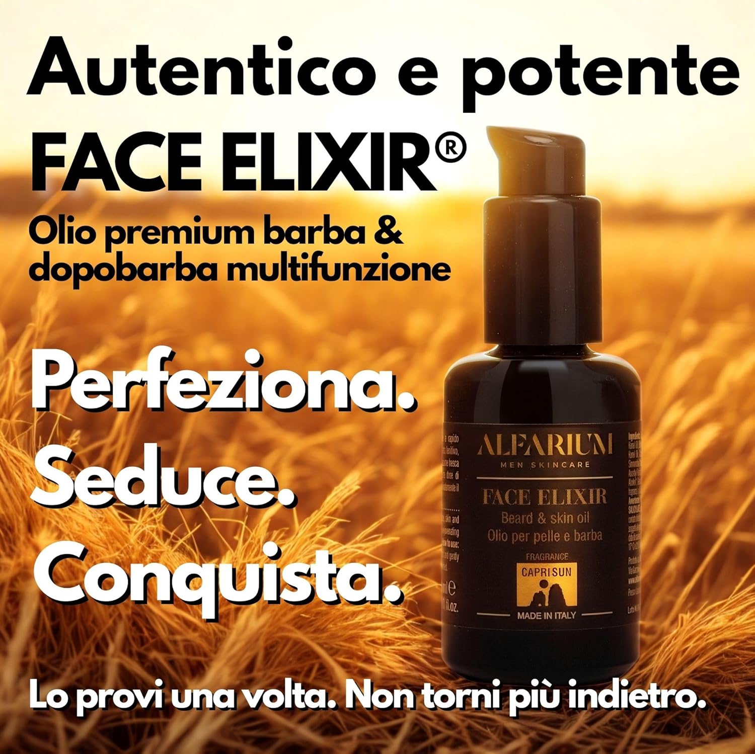 Detalle de Alfarium Olio Barba Uomo & Balsamo Barba con Retinolo e Oli Naturali – Morbidezza leggera, pelle confortevole